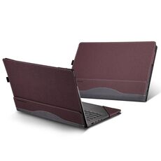 Custodia protettiva anti-caduta resistente all'usura per laptop in pelle da 13,3 pollici Samsung Galaxy Book Pro 360 (vino rosso)