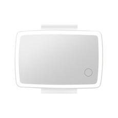 Specchio cosmetico con luce LED per visiera parasole per auto (bianco)