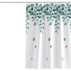 Tenda da doccia per la casa in stile semplice e fresco, 100x200 cm, in tessuto impermeabile ispessito per tende da bagno con ganci