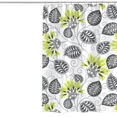 Tenda da doccia in poliestere impermeabile stampata con fiori botanici 120x200 cm. Tessuto per tende da bagno ispessito per la casa