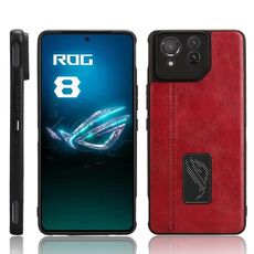 Per Asus ROG Phone 8/ROG Phone 8 Pro Cow Pattern Sewing Skin PC + PU + Custodia per telefono in TPU (Rosso)