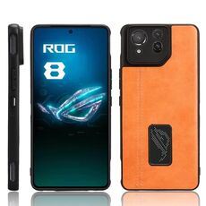 Per Asus ROG Phone 8/ROG Phone 8 Pro Cow Pattern Sewing Skin PC + PU + Custodia per telefono TPU (Arancione)