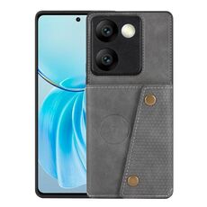Custodia magnetica per telefono vivo Y100 / T2 India con doppia fibbia per schede (grigio)