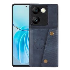Custodia magnetica per telefono vivo Y100 / T2 India con doppia fibbia per schede (blu)