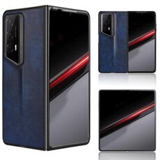 Per Honor Magic V2 RSR Porsche Design Litchi Texture Cover posteriore per telefono (blu)