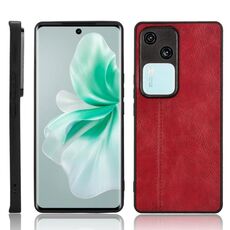 Custodia per telefono con cover posteriore cucita per vivo S18 5G / V30 5G (rosso)