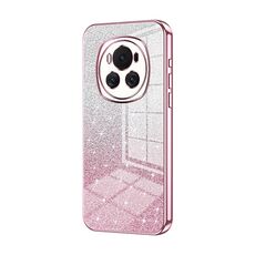 Custodia per telefono elettrolitico in polvere glitter sfumata per Honor Magic6 (rosa)