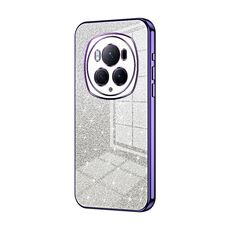 Custodia per telefono elettrolitico in polvere glitter sfumata per Honor Magic6 Pro (viola)