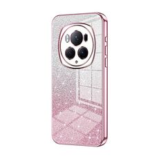 Custodia per telefono elettrolitico in polvere glitter sfumata per Honor Magic6 Pro (rosa)