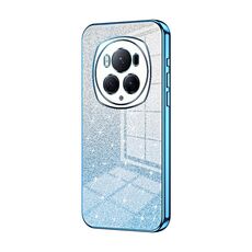 Custodia per telefono elettrolitico in polvere glitter sfumata per Honor Magic6 Pro (blu)