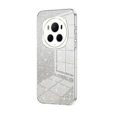 Custodia per telefono elettrolitico in polvere glitter sfumata per Honor Magic6 Pro (trasparente)