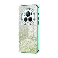 Custodia per telefono elettrolitico in polvere glitter sfumata per Honor Magic6 Pro (verde)