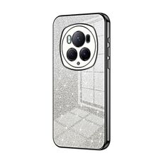 Custodia per telefono elettrolitico in polvere glitterata sfumata per Honor Magic6 Pro (nera)
