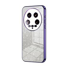 Per Xiaomi 14 Custodia per telefono elettrolitico in polvere glitterata ultra sfumata (viola)