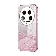 Per Xiaomi 14 Custodia per telefono elettrolitico in polvere glitterata ultra sfumata (rosa)