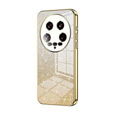 Per Xiaomi 14 Custodia per telefono elettrolitico in polvere glitter ultra sfumata (oro)