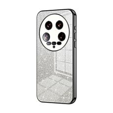 Per Xiaomi 14 Custodia per telefono elettrolitico in polvere glitterata ultra sfumata (nera)