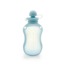 Contenitori riutilizzabili per alimenti per bambini in silicone da 150 ml Contenitori per stoccaggio spremuti ricaricabili (blu)
