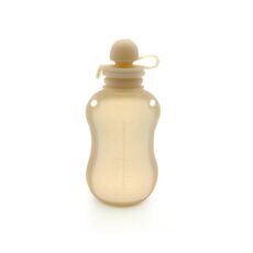 Contenitori riutilizzabili per alimenti per bambini in silicone da 150 ml Contenitori per stoccaggio spremuti ricaricabili (Beige)