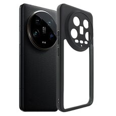 Per Xiaomi 14 TPU ultra satinato + custodia per telefono PC trasparente (nera)