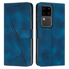 Custodia per telefono in pelle Dream Triangle per vivo S18 / S18 Pro con cordino (blu)