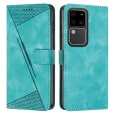 Custodia per telefono in pelle Dream Triangle per vivo S18 / S18 Pro con cordino (verde)