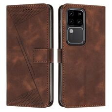 Custodia per telefono in pelle Dream Triangle per vivo S18 / S18 Pro con cordino (marrone)