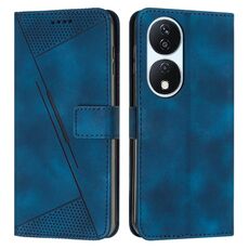 Custodia per telefono in pelle Honor X7b Dream Triangle con cordino (blu)