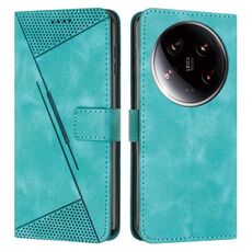 Custodia per telefono in pelle triangolo Ultra Dream per Xiaomi 14 con cordino (verde)