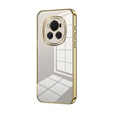 Per Honor Magic6 Custodia per telefono con foro sottile con placcatura trasparente (oro)