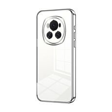Per Honor Magic6 Custodia per telefono con foro sottile con placcatura trasparente (Argento)