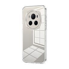 Per Honor Magic6 Pro Custodia per telefono con foro sottile con placcatura trasparente (trasparente)