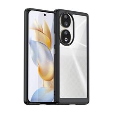 Per Honor 90 Custodia per telefono in TPU ibrido acrilico serie colorata (nera)