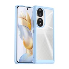 Per Honor 90 Custodia per telefono in TPU ibrido acrilico serie colorata (blu)