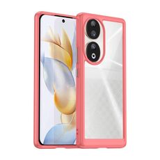 Per Honor 90 Custodia per telefono ibrida in TPU acrilico serie colorata (rossa)