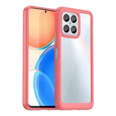 Custodia per telefono in TPU ibrido acrilico serie colorata per Honor X6 4G (rossa)