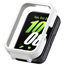Custodia protettiva per orologio per PC scavata a mezza copertura per Samsung Galaxy Fit 3 (bianca)