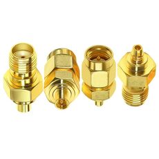 Kit adattatore coassiale SMA a MMCX da 4 pezzi/set adattatore antenna RF connettore coassiale in ottone