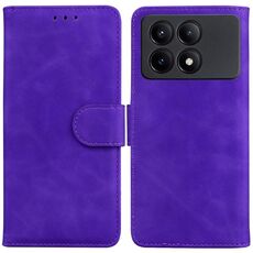 Per Xiaomi Redmi K70E / Poco X6 Pro Custodia per cellulare in pelle Flip in puro colore Skin Feel (viola)