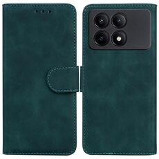 Per Xiaomi Redmi K70E / Poco X6 Pro Custodia per cellulare in pelle Flip in puro colore Skin Feel (verde)