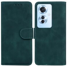 Per OPPO Reno 11 F Global Skin Feel Custodia in pelle flip in puro colore (verde)