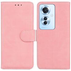 Per OPPO Reno 11 F Global Skin Feel Custodia in pelle flip in puro colore (rosa)