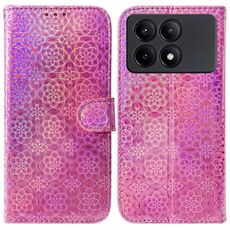 Custodia per telefono in pelle colorata con fibbia magnetica per Xiaomi Redmi K70E / Poco X6 Pro (rosa)