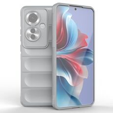 Per OPPO Reno11 F 5G Global Magic Shield TPU + custodia per telefono in flanella (grigio)