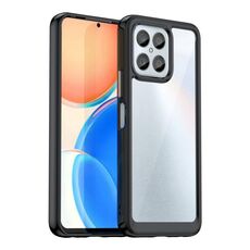 Per Honor X8 5G Custodia per telefono in TPU ibrido acrilico serie colorata (nera)