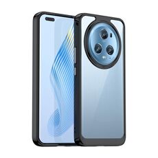 Per Honor Magic5 Pro Custodia per telefono ibrida in TPU acrilico serie colorata (nera)