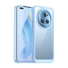 Per Honor Magic5 Pro Custodia per telefono ibrida in TPU acrilico serie colorata (blu)