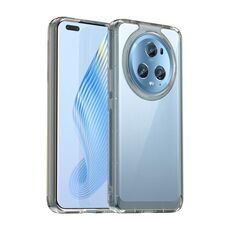 Per Honor Magic5 Pro Custodia per telefono ibrida in TPU acrilico serie colorata (grigio trasparente)