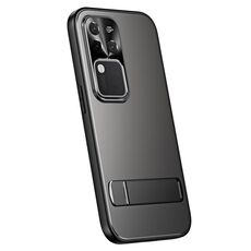 Per vivo S18 Pro R-JUST RJ-61 Galvanotecnica TPU satinato + custodia per PC con supporto (grigio)