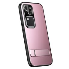 Per vivo S18 Pro R-JUST RJ-61 Galvanotecnica TPU satinato + custodia per PC con supporto (rosa)